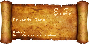 Erhardt Sára névjegykártya
